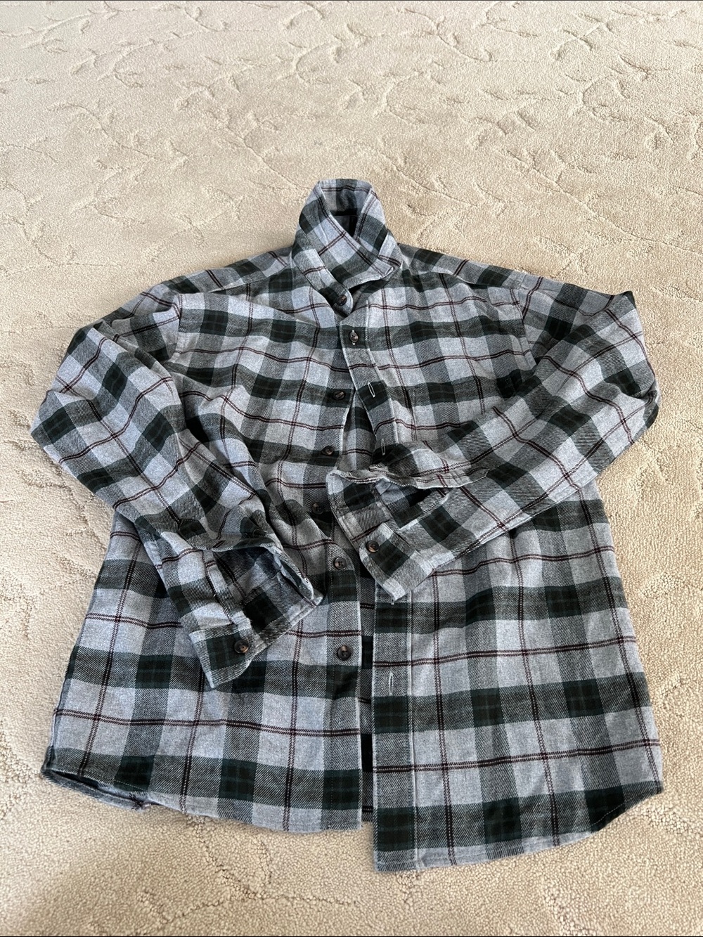 Uniqlo Cotton Plaid Button Down XS